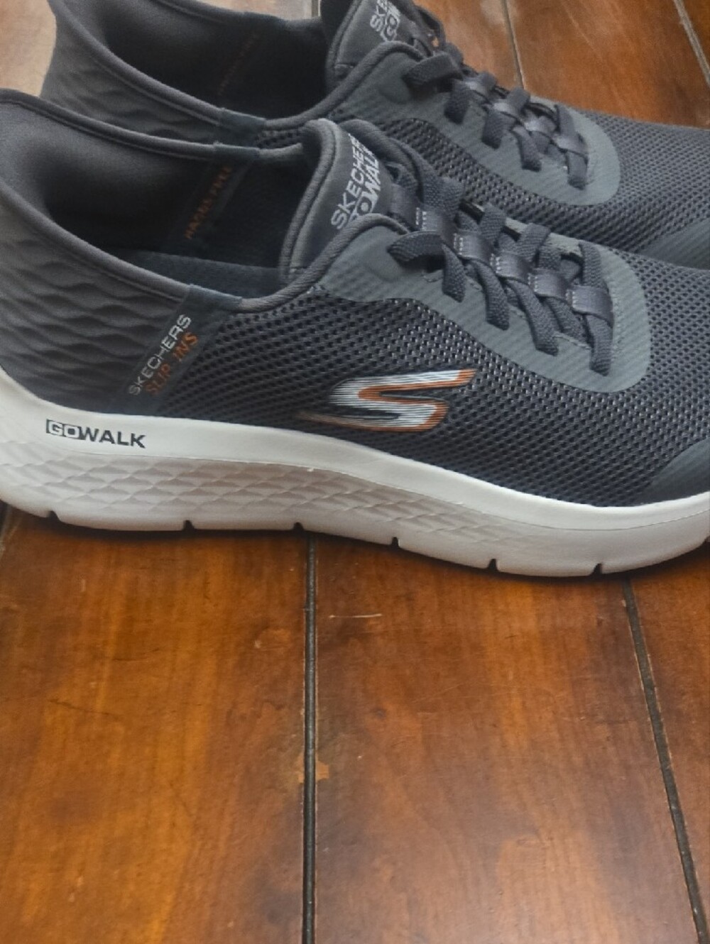 Skechers GOwalk Breathable Mesh Slip-On Sneakers - Gray/White - Picture 6 of 9